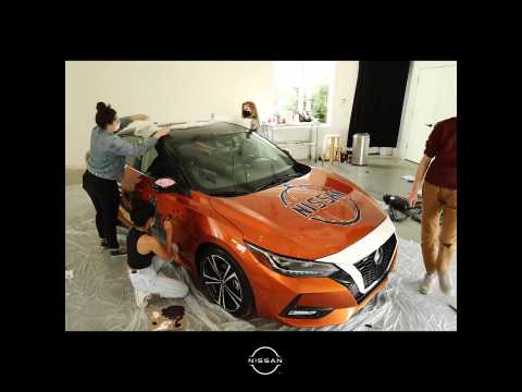 Students decorate Nissan Sentra for Halloween Time-Lapse