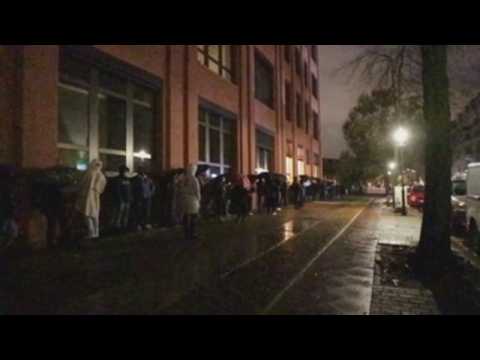 Coronavirus crisis leads to long queues at the immigration's office in Berlin