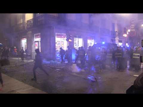 Violent clashes in Barcelona at protest over virus restrictions
