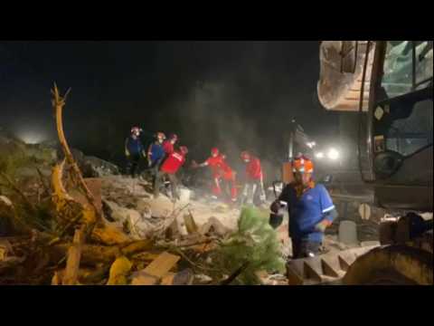 Rescue workers search rubble in Turkey's Izmir after earthquake