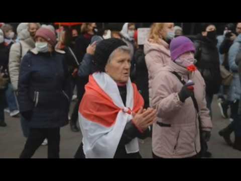 Dozens of women protest against Lukashenko in Minsk