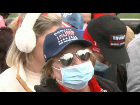 Trump supporters line up ahead of rally in Reading, Pennsylvania