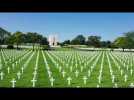 En drone au dessus du cimetière militaire américain de Saint-Avold
