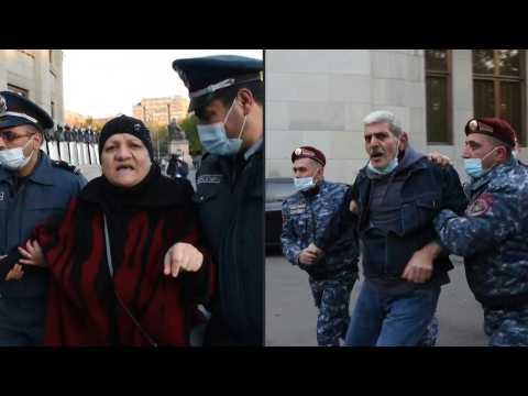 Protesters detained in Armenia's capital after Nagorno-Karabakh peace deal