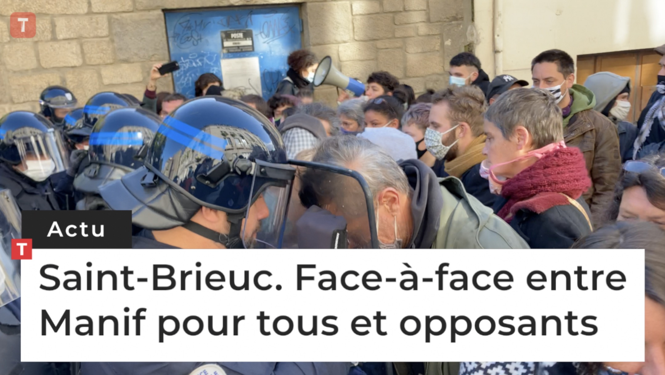 Saint-Brieuc. Face-à-face entre Manif pour tous et opposants  (Le Télégramme)