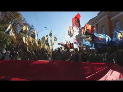 Hundreds march on Defender of Ukraine Day