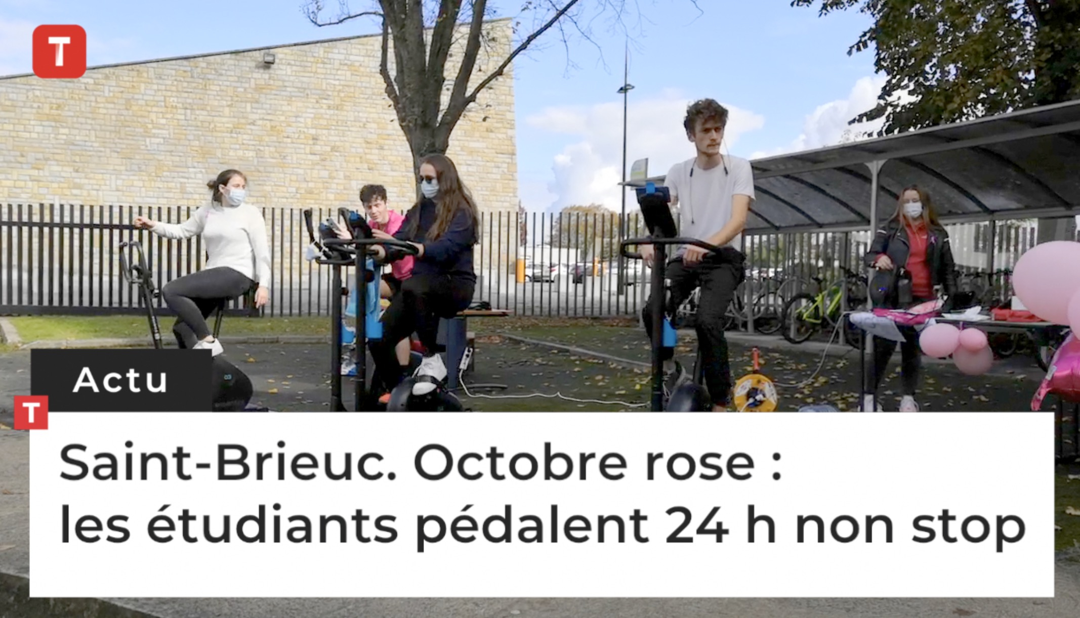 Saint-Brieuc. Octobre rose : les étudiants pédalent 24 h non stop pour la lutte contre le cancer du sein (Le Télégramme)