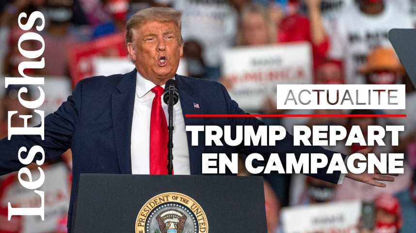 Illustration pour la vidéo Donald Trump repart en campagne et promet « une victoire encore plus grande qu'il y a quatre ans »