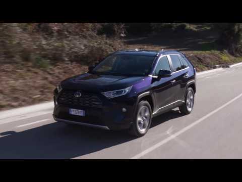 2020 Toyota RAV4 in Blue Driving Video in Barcelona