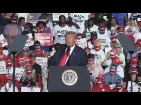 Trump calls to beat 'radical left' at first post-COVID-19 rally
