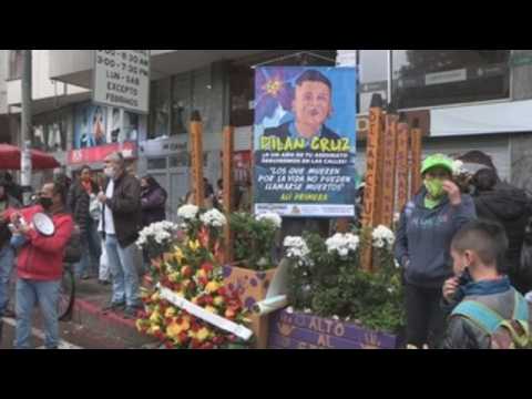 Family of young man killed a year ago in protests demands justice in Bogota