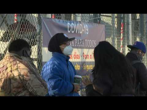 Scene at testing site in Queens as coronavirus cases surge