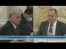 Russian Foreign minister Sergei Lavrov meets with Iraqi counterpart Fuad Hussein