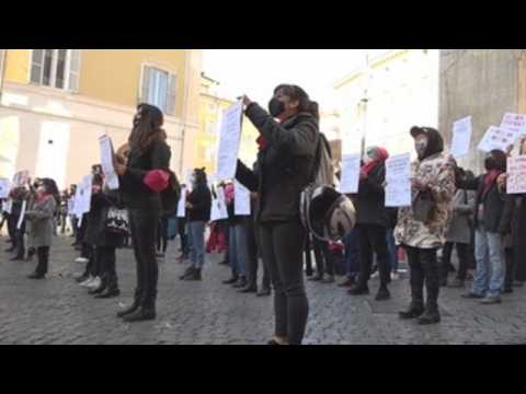 Protest in Italy against violence against women