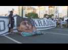 Argentine soccer fans put aside their rivalry to bid farewell to Maradona