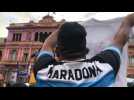 Fans wait in line outside presidential palace to pay lasts respect to Maradona