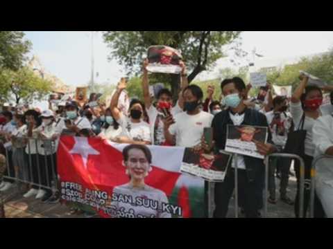 Protests against Myanmar coup continue in Bangkok