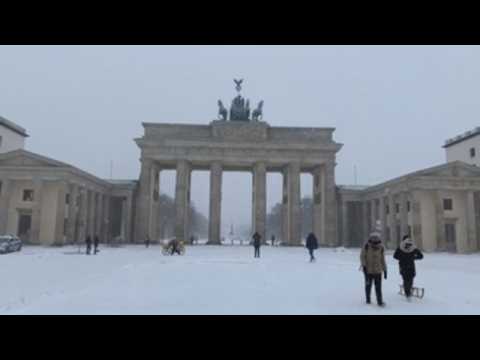 Snow covers Berlin