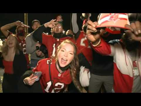 Fans celebrate as Bucs win record seventh Super Bowl