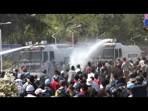 Police fire rubber bullets at anti-coup protesters in Myanmar capital