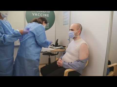 Lebanese health workers receive Pfizer-BioNTech Covid-19 vaccine
