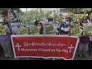 Protesters take to the streets in Myanamar after activist's death