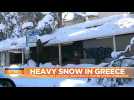 Heavy snowstorm in Greece leaves thousands without electricity