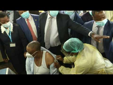 Zimbabwe begins vaccination drive with China's Sinopharm jab