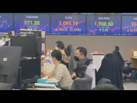 South Korea's Kospi index makes 3.50% gains