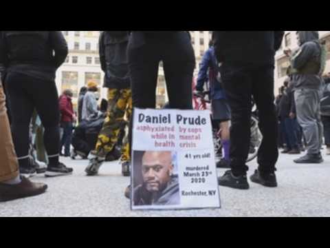 Protesters in NY denounce grand jury's failure to indict officers in Daniel Prude's death