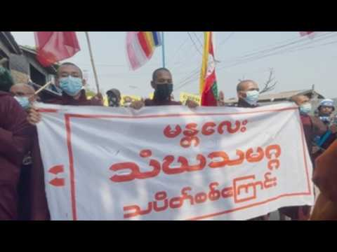 Protests continue in Mandalay against military coup
