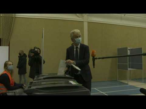Geert Wilders, leader of Dutch Freedom Party (PVV), casts his vote
