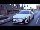 Audi e-tron GT in Suzuka Grey Driving in the city