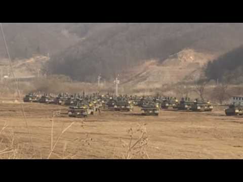 South Korean military drills near DMZ in Paju