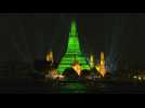 Bangkok temple shines green for Saint Patrick's Day