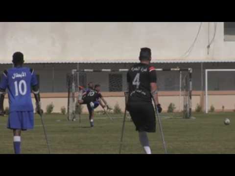 Soccer tournament for young Palestinian amputees as a result of the conflict