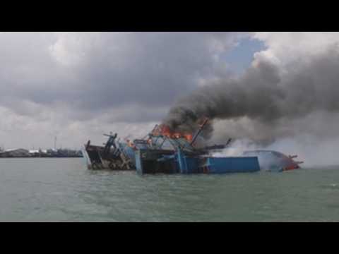 Indonesia destroys illegal foreign fishing boats
