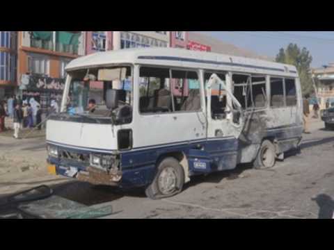 At least 4 killed as bomb hits Afghan government bus in Kabul