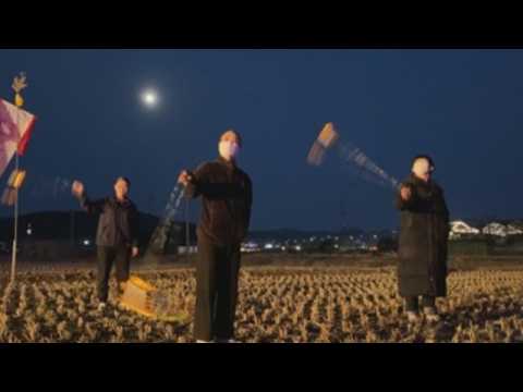 South Korean farmers celebrate first full moon of lunar New Year