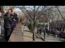 Armenia opposition supporters gather outside parliament (2) - Label : AFPTV - First images - Category : News