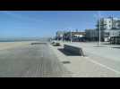 In Dunkirk, sunny but deserted beach