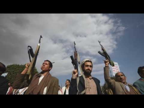 Houthis protest against the US and the Saudi-led coalition