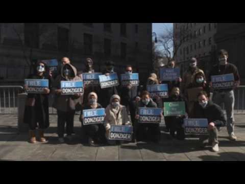 Protest in support of Attorney Steven Donziger in New York