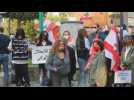 Lebanese Kataeb Party supporters demonstrate in Beirut against Hezbollah
