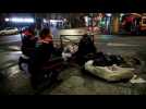 Civil Protection volunteers assist homeless people in Paris