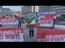 Dozens protest U.S. and South Korea's Special Measures Agreement in Seoul