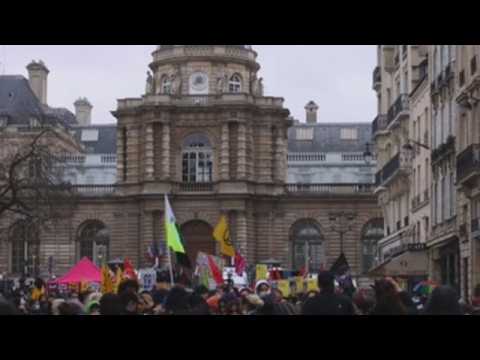 Protest in Paris against security law