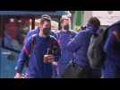 Barcelona players arrive in Seville ahead of match against Sevilla