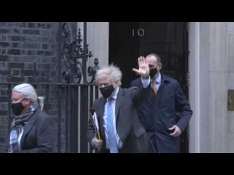 Boris Johnson attends parliament