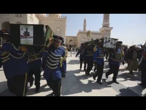 Funeral of 19 Houthi fighters in Sana'a